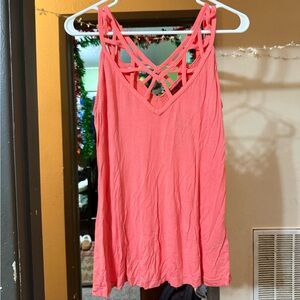 Buckle Coral Tank Top with Strappy Back